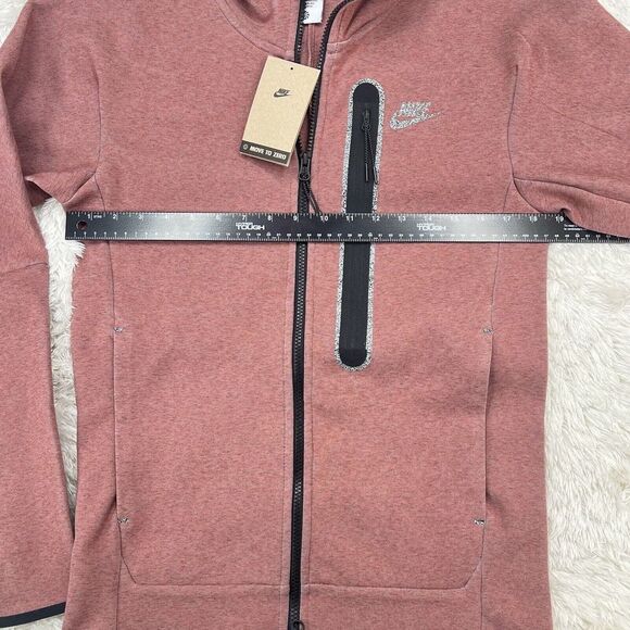 Nike Tech Fleece Full-Zip Hoodie Stardust DR9150-670 Redstone Mens Size XS - Picture 5 of 8